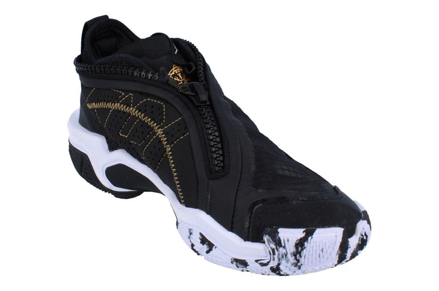 Nike Air Jordan Why Not .6 GS Basketball Trainers Do7191  071 - Black Metallic Gold White 071 - Photo 3