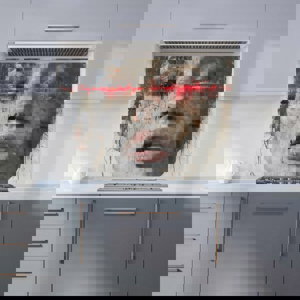 Warren Reed - Designer Abstract Face In Motion Kitchen Splashback