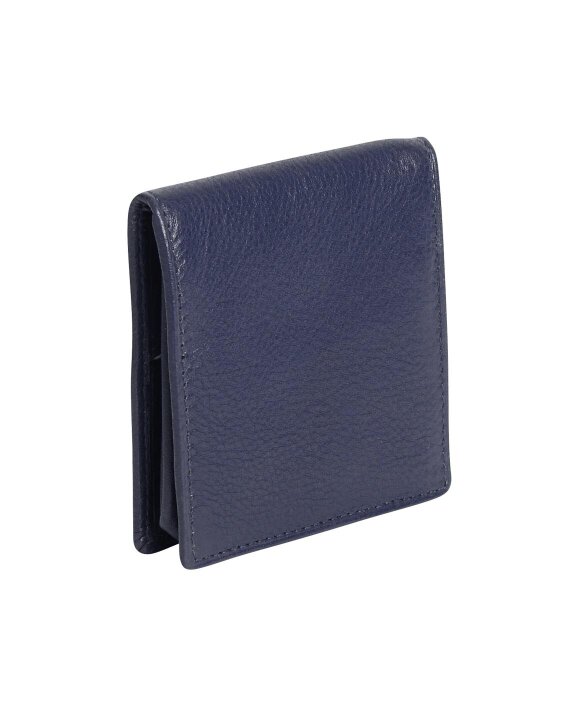 SADDLER POPPY Leather Square Mini Tray Purse - Peacoat Blue