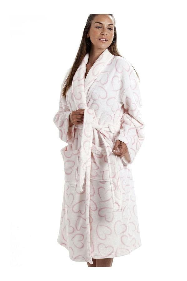 Womens Super Soft Fleece Short Bathrobes