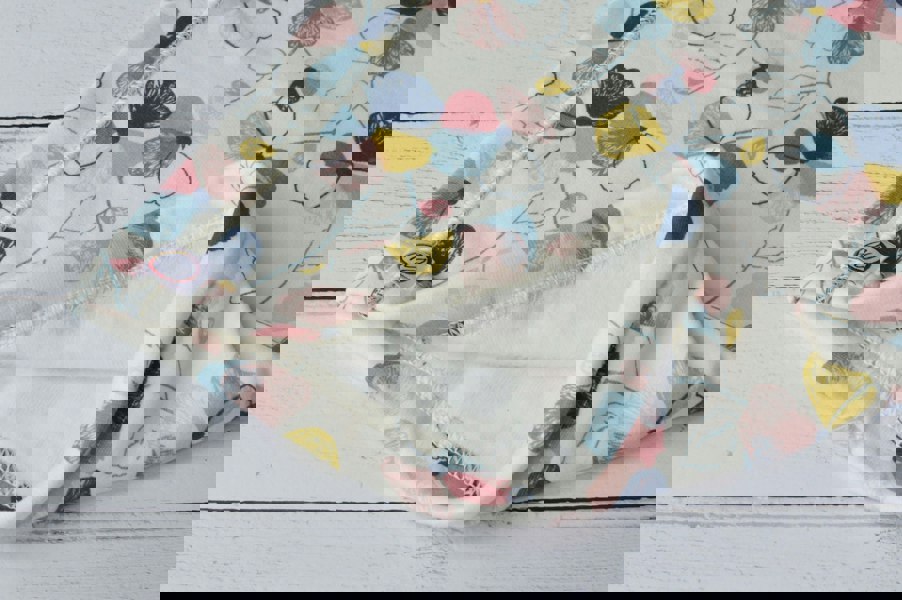 Antonia York Ivory Floral Snood | Esme Loose Fit Neck Warmer with Soft Brushed Fleecy Back