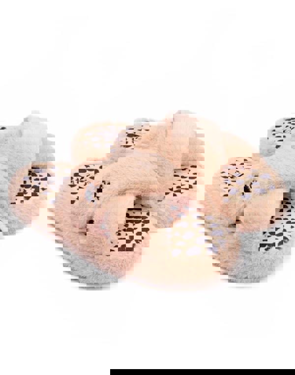 Barbie Womens Pink Doll Silhouette Logo Mule Slippers