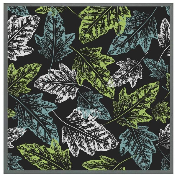 Benjamin Tate Design Leaf print on dark bachground (picture Frame)