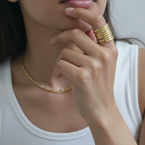 Uchi & Soto Kin Layered Statement Ring