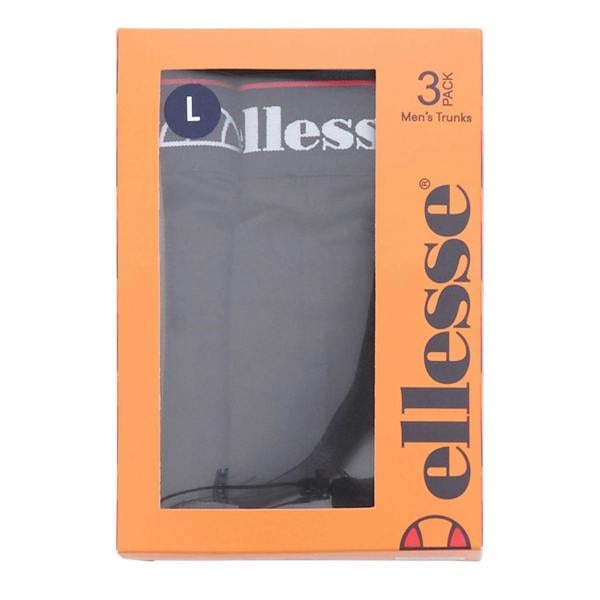 Ellesse Mens Muxel884 Bold Stripe Boxer Shorts (Pack of 3) - Black - 