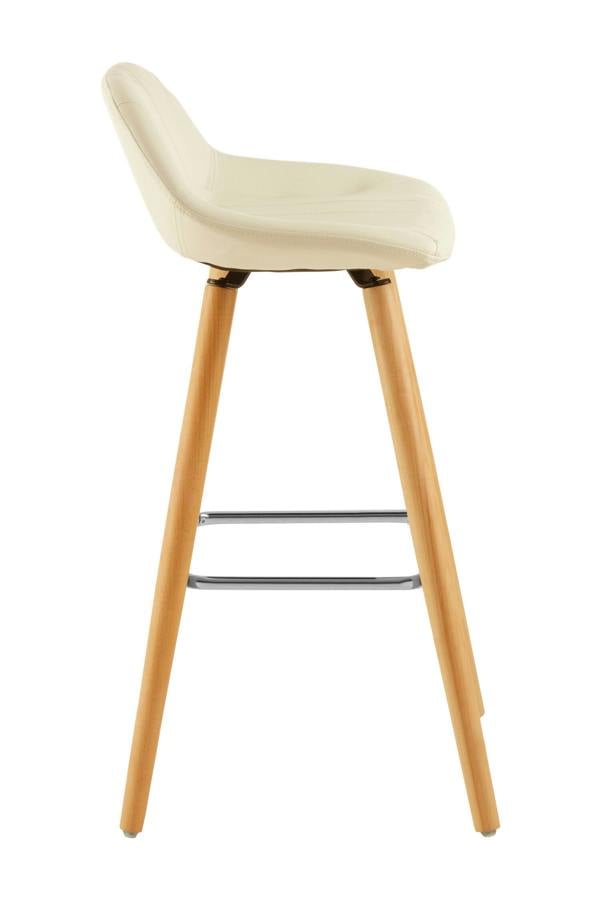 Interiors by Premier Stockholm White Faux Leather Bar Stool