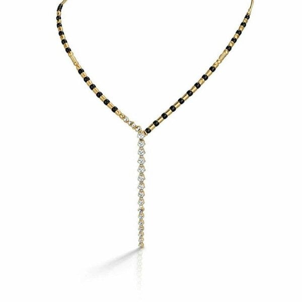 The Colourful Aura Timeless Elegance Diamond Dokiya Mangalsutra Necklace