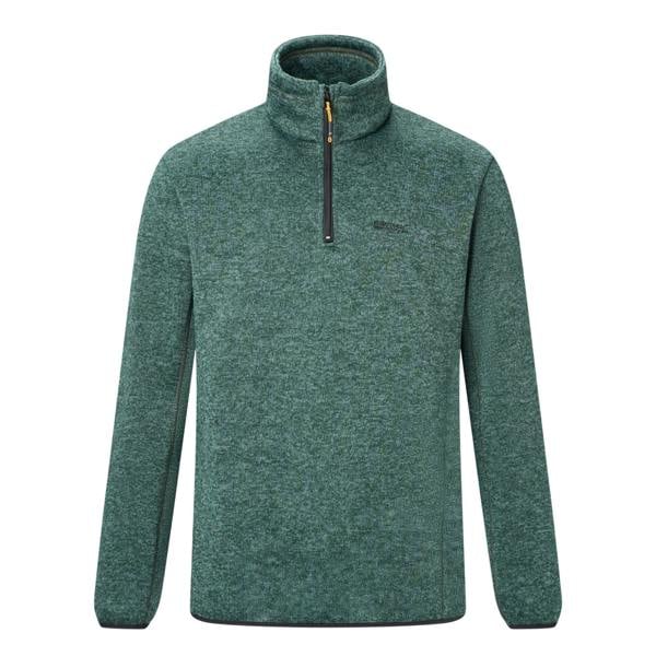 Regatta Mens Newhill Half Zip Fleece Top - Dark Forest Green - 