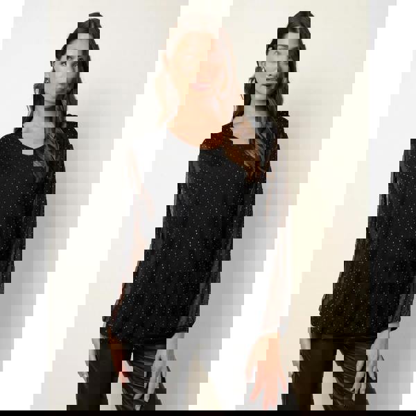 Blue Vanilla Diamante Batwing Blouse