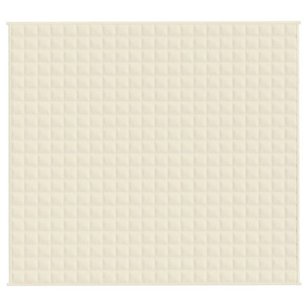 Berkfield Weighted Blanket Light Cream 200x230 cm 9 kg Fabric