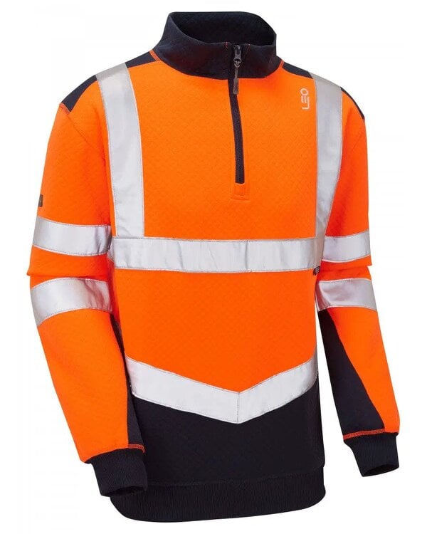 Leo Workwear Tapeley Dual Colour 1/4 Zip Sweatshirt