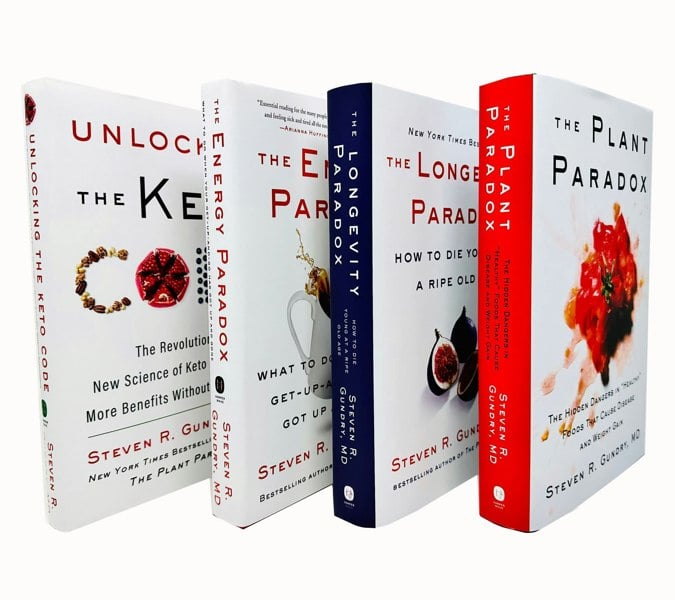 Dr Steven R Gundry MD 4 Book Set The Plant Paradox, The Longevity Paradox, The Energy Paradox & more