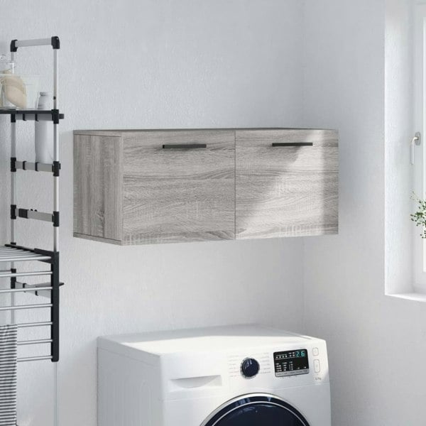 Berkfield Wall Cabinet Grey Sonoma 80x36.5x35 cm Engineered Wood