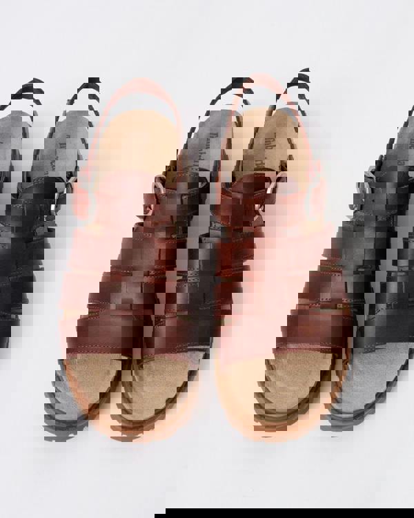 Timberland Clairemont Way Womens Fisherman Sandals - Dark Red Full Grain - CHO - Designer Womens Sandals