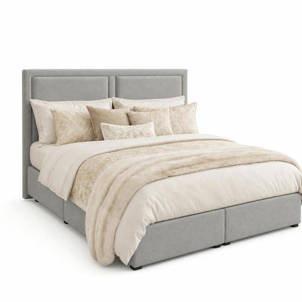Great British Beds Tia Divan Bed - Silver Plush