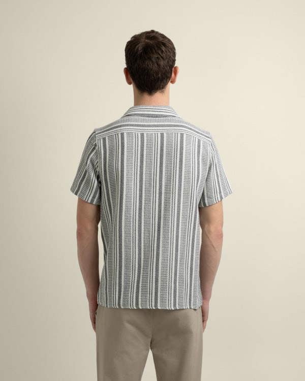 Larsson & Co Olsen - Waffle Stripe Short Sleeve Shirt
