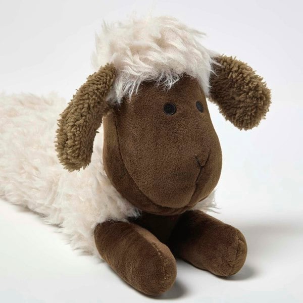 HOMESCAPES Luxury Fabric Sheep Draught Excluder