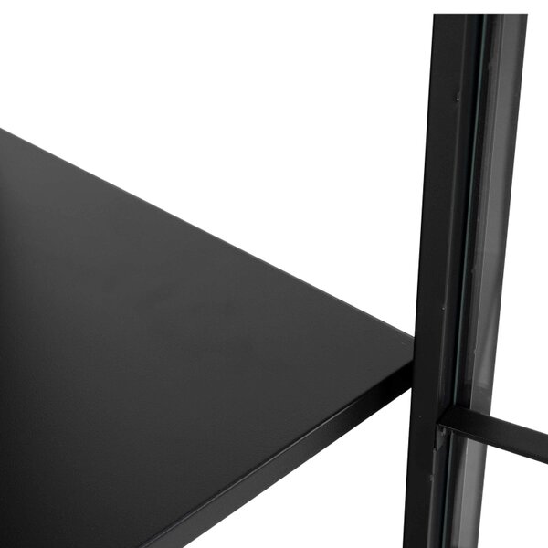 Wyld Haus Graz Matt Black Metal Tall Display Cabinet 2 Doors