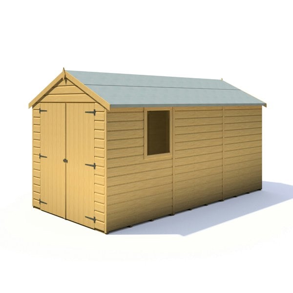 Shire Warwick Double Door 12x6 12mm interlock Clad wooden Shed - Best Shed