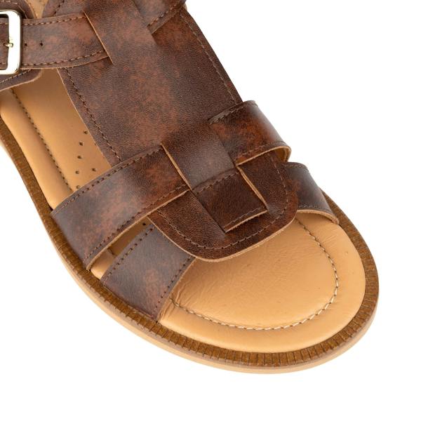 Embassy London Fiona - Brown - Women's Leather Gladiator Strap Sandals