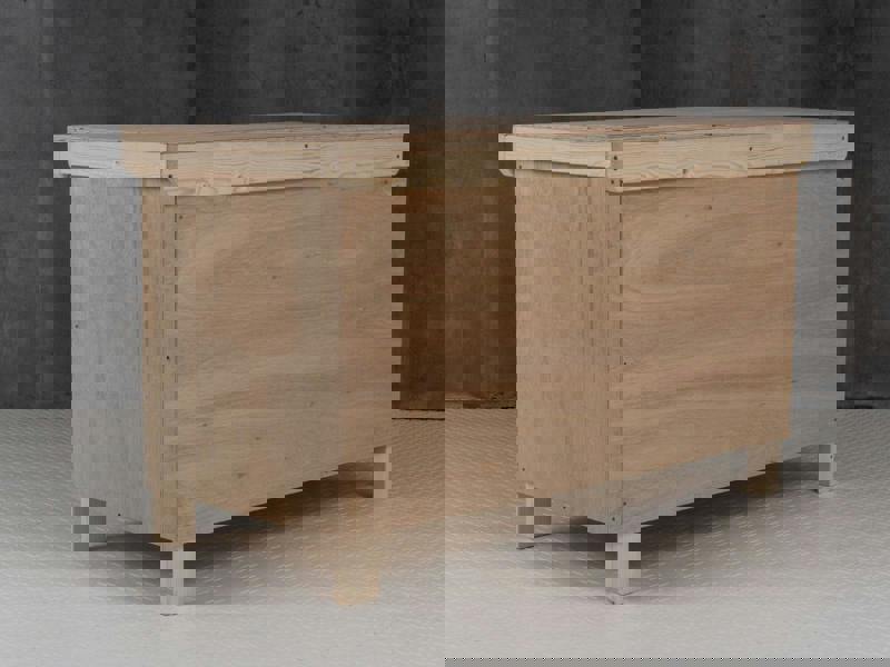 Arbor Garden Solutions Wooden Eucalyptus hardwood top workbench with lockable cupboard (V.9)