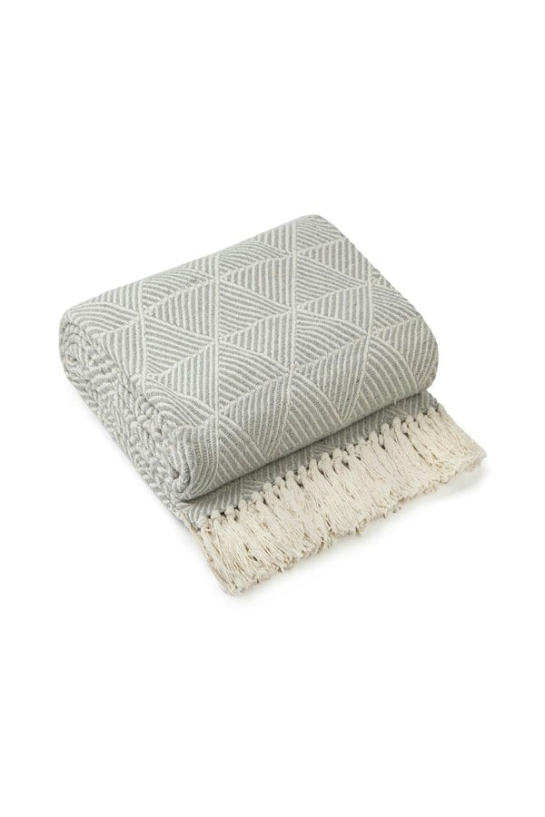 Emma Barclay Zahra Silver Blanket/Throw