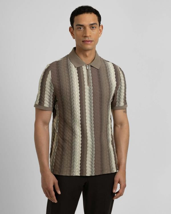 Steel & Jelly Goldie - Zig-Zag Seersucker Polo Shirt