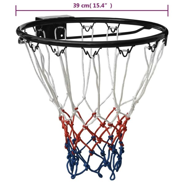 Berkfield Basketball Ring Black 39 cm Steel