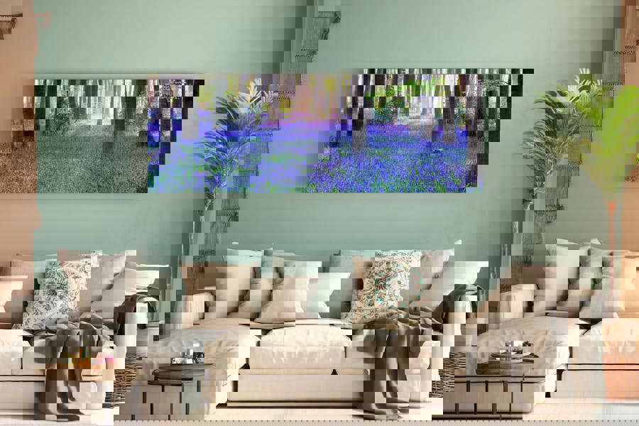 bluebell forest canvas picture