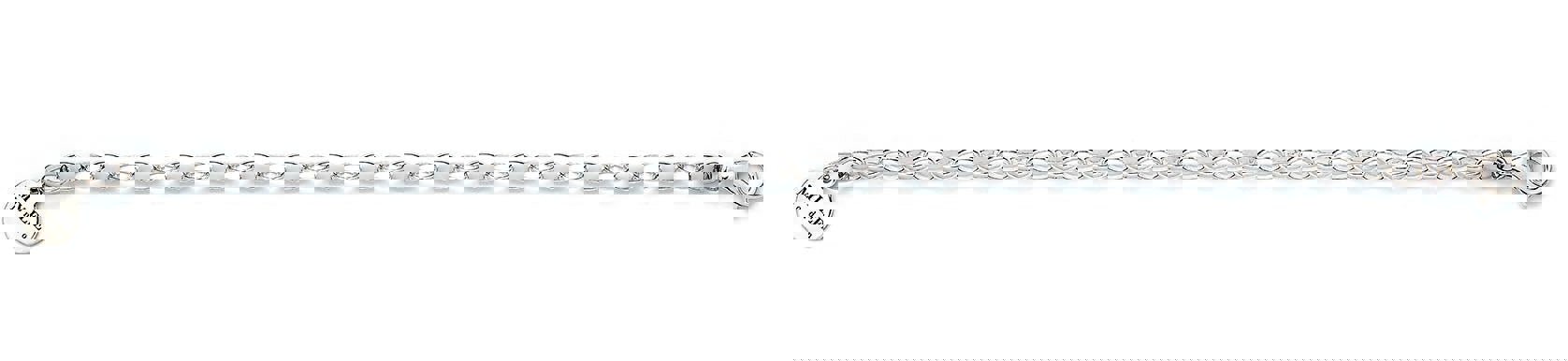 Sterling Silver Adjustable Chain Link Bracelet With Personalised Tag - MYLEE London