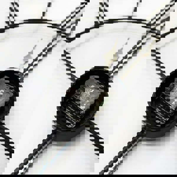 WALPLUS WC2129 - Rustic Industrial Slim Black and Gold Iron Wall Clock - 73 cm / 28.7 in