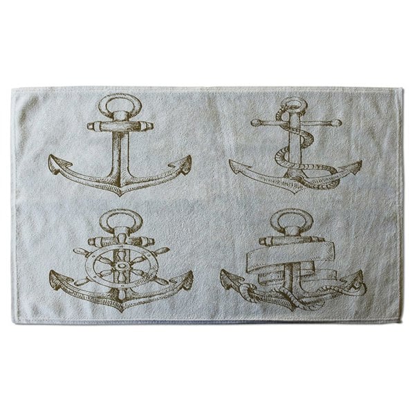 Benjamin Tate Design Drawn Anchors (Bath Towel)