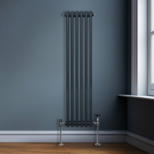 Monstershop Traditional 2 Column Radiator - 1500 x 292mm - Anthracite Grey