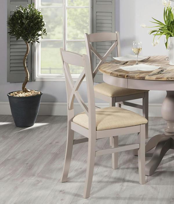 Statement Furniture Florence Crossback Dining Chair with Upholstered Seat