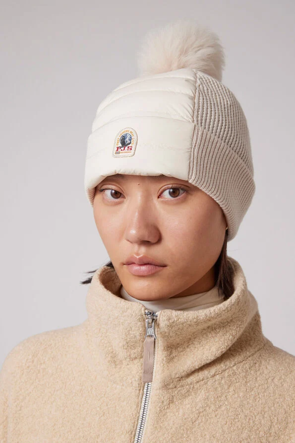 Parajumpers Merino Wool Puffer Hat - White