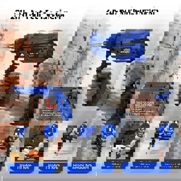 Traderight Electric Hammer Drill 13mm Chuck Powerful Variable Speed Corded DIY