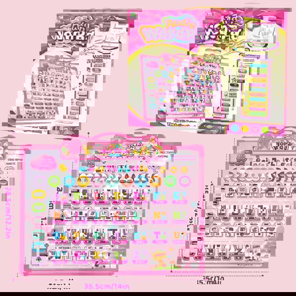 deAO Toys Kids Audio WordPad Interactive Talking Educational Poster for Toddlers Learn Alphabet, Numbers, Animals, Shapes & More Learning Toy Gift 