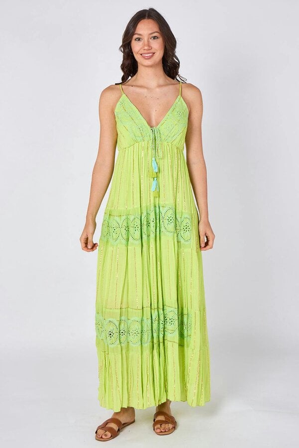 Lace Detail Boho Maxi Dress