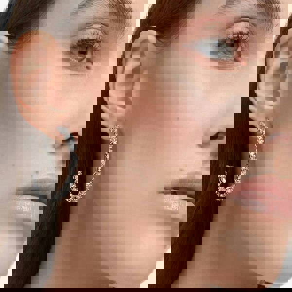 Swarovski Mesmera White Mixed Cut Rhodium Plated Hoop Earrings 5672834