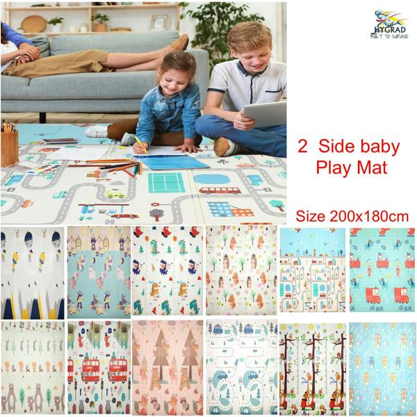 HYGRAD BUILT TO SURVIVE Baby Play Mat Baby Crawling Mat Reversible Baby Floor Mat Soft Padded Foam Foldable Portable