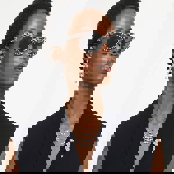 Swarovski Constella Silver Halo Stud Earrings 5636269