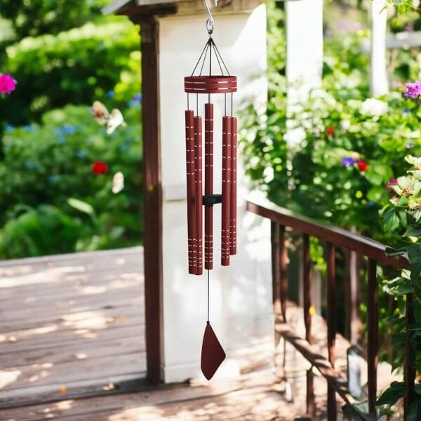 EDH Door Hardware Chorus Musical Wind Chime – 100cm Rose Gold/Red/Green/Blue Outdoor Chime for Relaxing Melodies, Garden, Patio & Home Décor