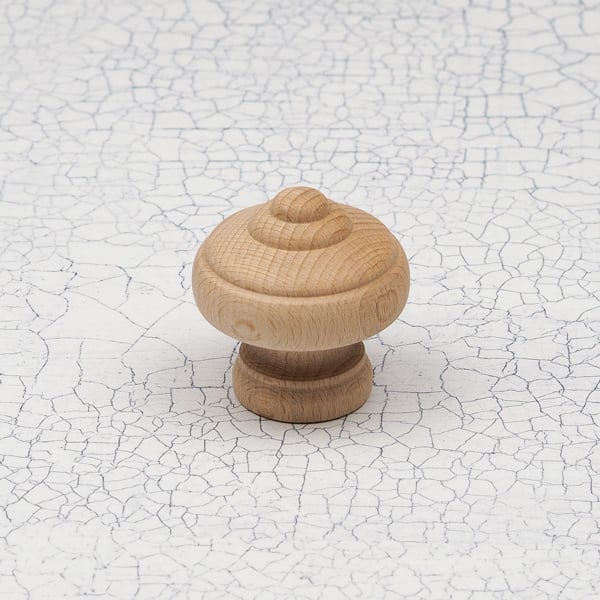 Handle & Home 49mm Beech Wood Round Stepped Face Knob