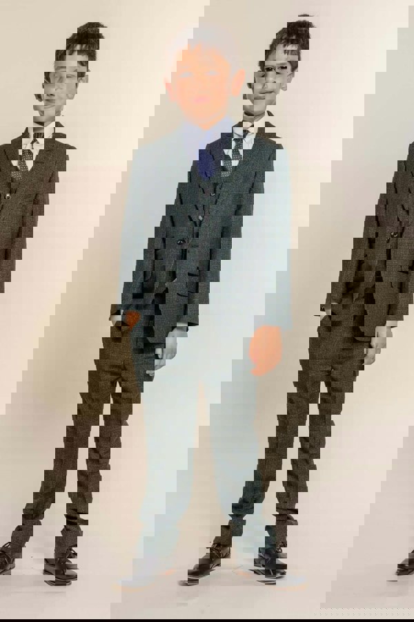 Young boy wearing Olive Green Suit