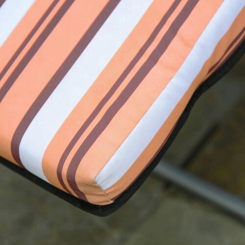 Bobobiy Reclining Garden Chair Set of 2, 5-Level Adjustable Zero Gravity Chairs with Cushions, Orange Stripe