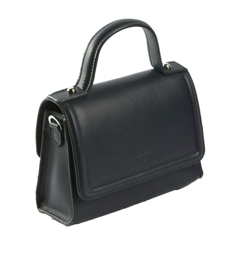 SADDLER  TINA Leather Flapover Handbag - Adjustable Strap, Phone Pocket, Crossbody or Handheld - RFID Protected