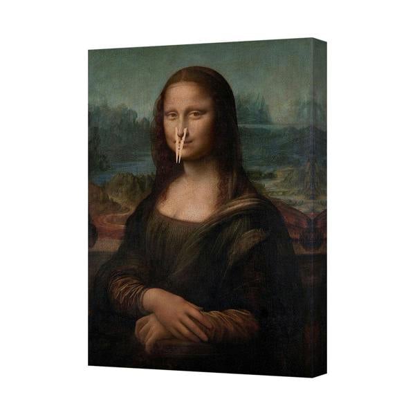 Benjamin Tate Design Contemporary Mona Lisa Canvas Art Print With Deep Wooden Frame
