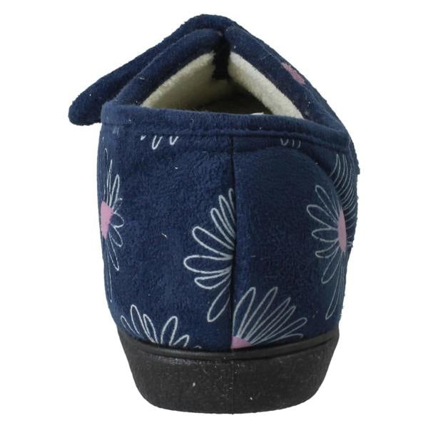 Rosebank Ladies Rosebank Flower Detailed Wide Full Slippers Judith