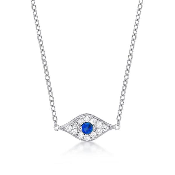 namana 925 Sterling Silver Evil Eye Pendant Necklace for Women