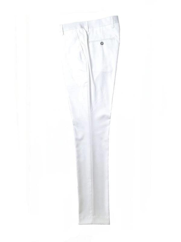 White Slim Fit Trousers